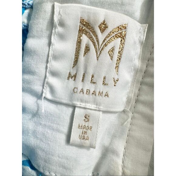 Milly Cabana Strapless Tie Dye Cover-Up Dress blue and white - Picture 3 of 6